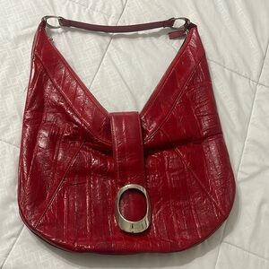 Versace Vintage Patent Leather Hobo Bag